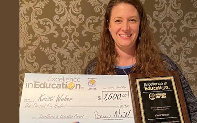 Saginaw Teacher Receives Michigan Lottery Excellence in Education Award