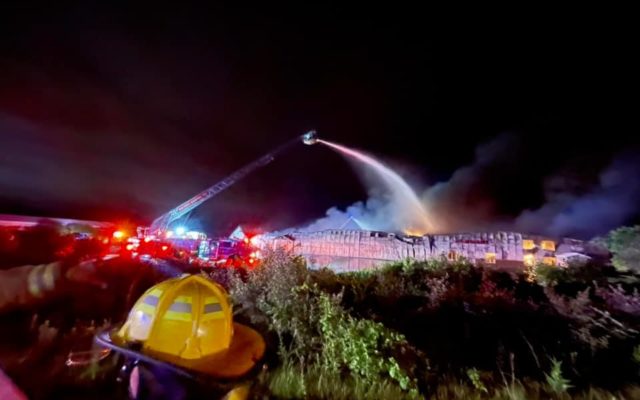 Fire Destroys Buildings at Bay City Company