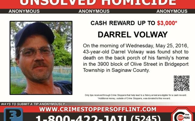 Reward Increased for 2016 Bridgeport Township Homicide