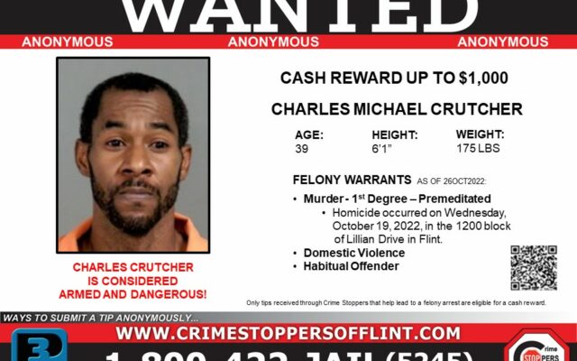 Flint Man Wanted for Murder, Reward Offered