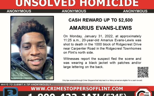 Reward Offered in Flint Murder Case