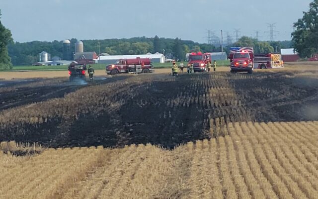 Field Fire in Frankenmuth Destroys Two Vehicles