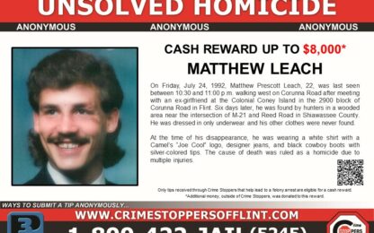 Reward Increased Yet Again for Info in 1992 Murder