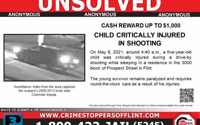Reward Offered in Shooting of Five-Year-Old