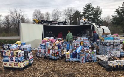 No Injuries Reported after Beer Distributor Truck Crashes in Tuscola County